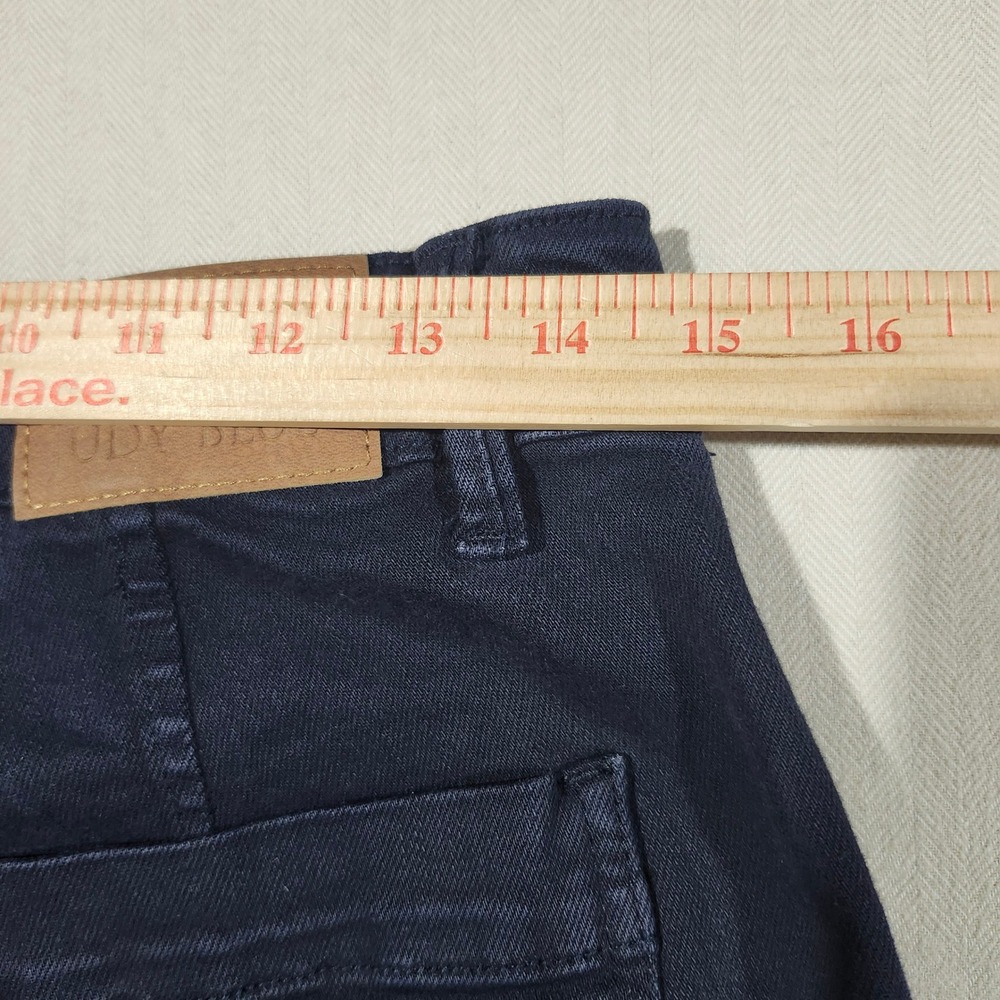 Judy Blue Navy Blue Faded Black Garment Dyed Utility Pant Women 7/28 Tapered Leg - Picture 9 of 12